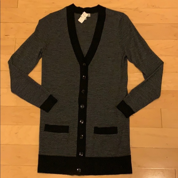 Halogen Merino Wool boyfriend cardigan XSP